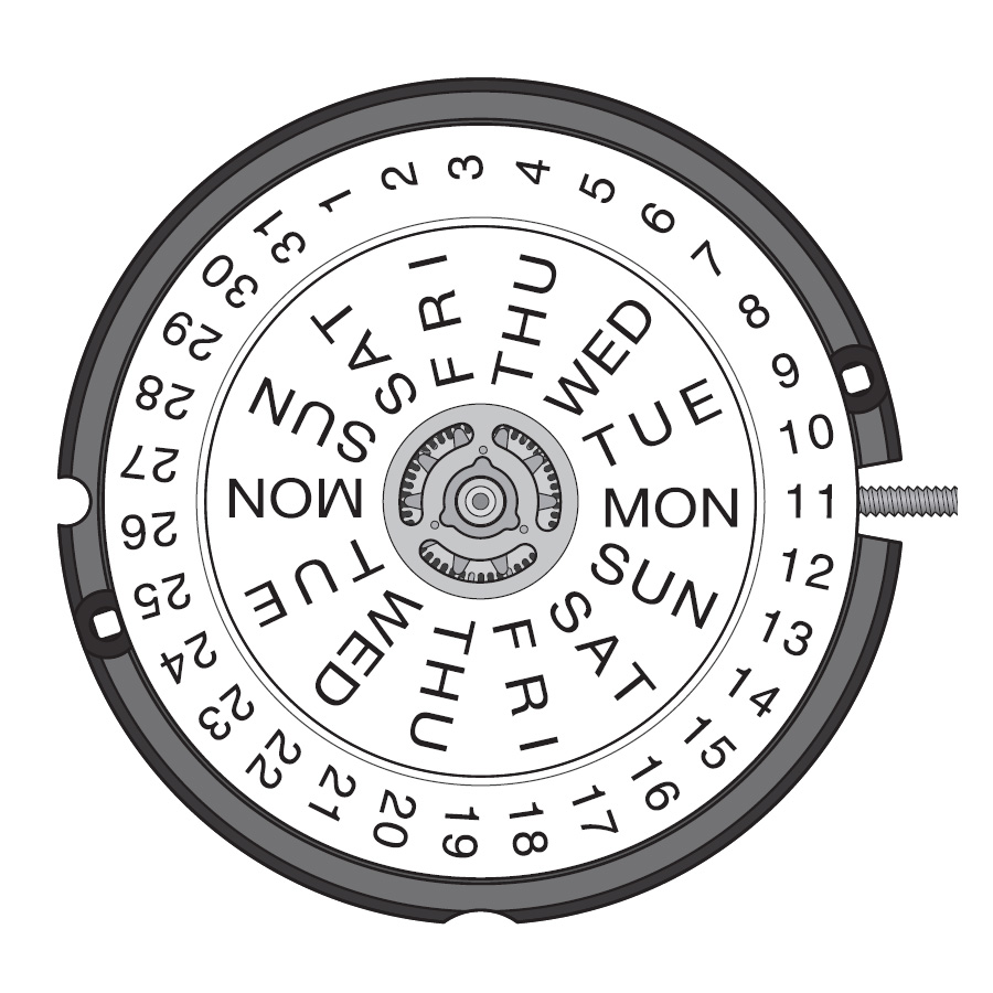Mvt. ETA 805.122 H2 11 1/2''' DAY/DATE3 SC Quartz (377 | SR626SW)