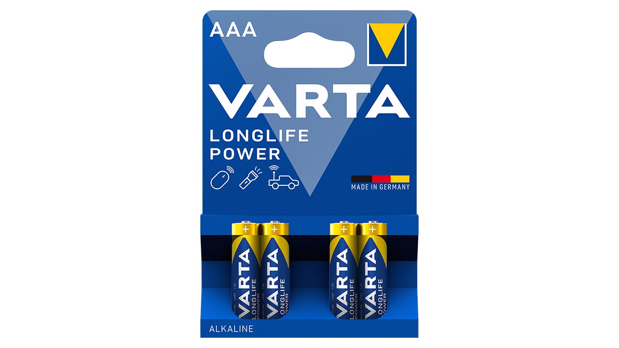 Varta LR03 alkaline longlife power batterij