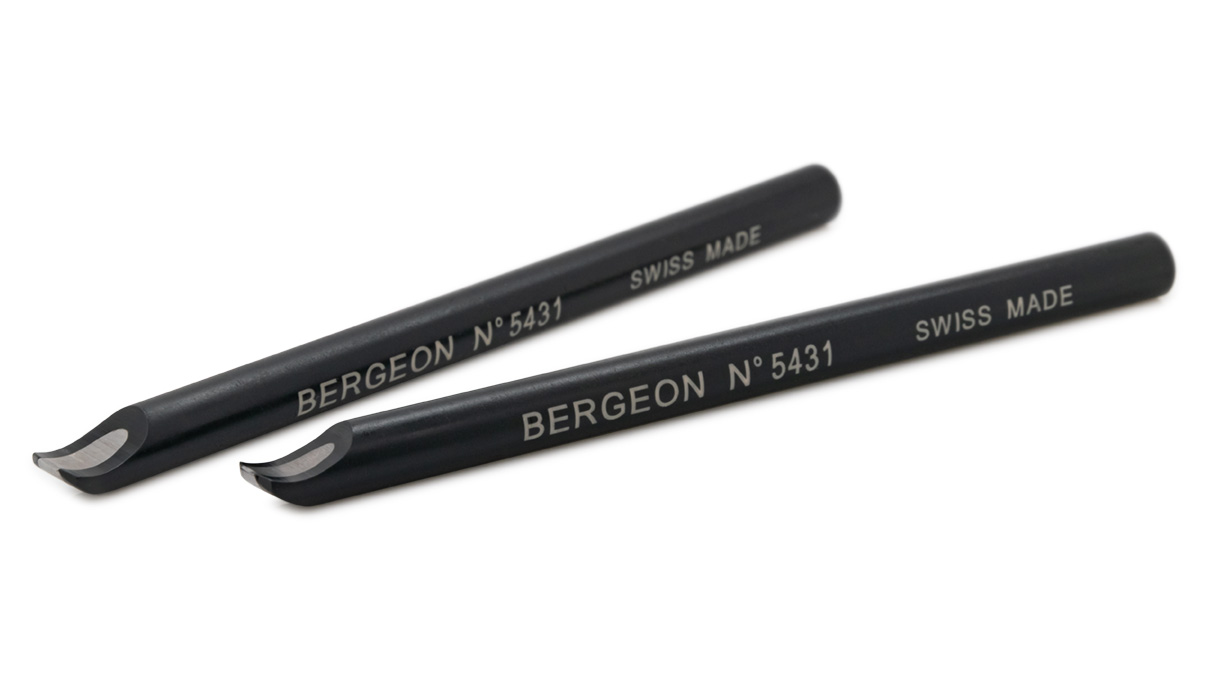 Bergeon 5431 set of 2 handremover, length 9 cm, width 3 mm for watch hands