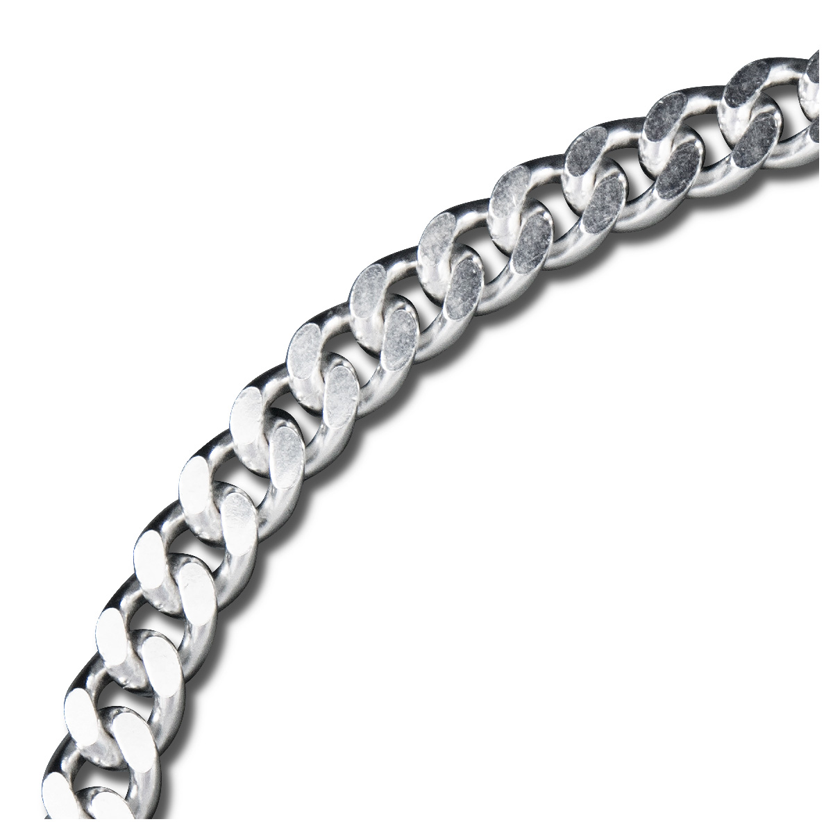 Pocket watch chain, flat curb chain, 925/- silver, length 25 cm