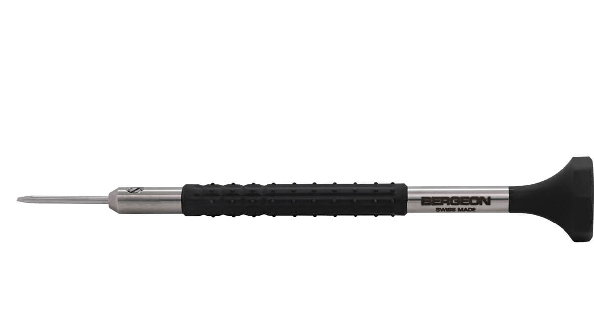 Bergeon 6899-100 schroevendraaier, inzet 1 mm, zwart
