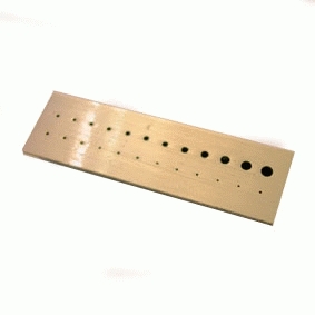 Platte 24 Löcher Ø 0,5 bis 2,2 mm Material: gehärteter Stahl