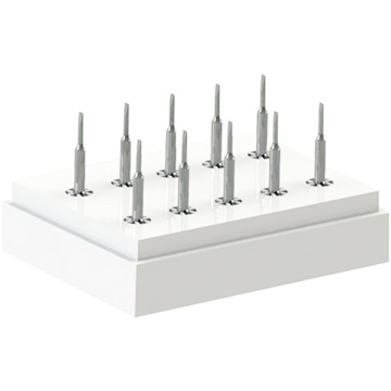 Bergeon surtido de 10 mechas sobre zócalo No. 7745-MS