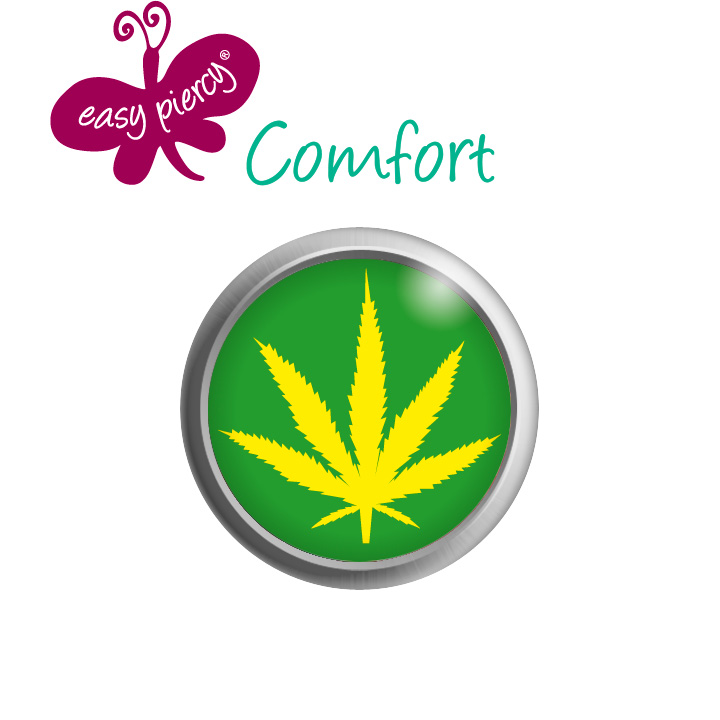 1 paar Easy Piercy Comfort oorknopjes Ø 5,5 mm, wit, hennep