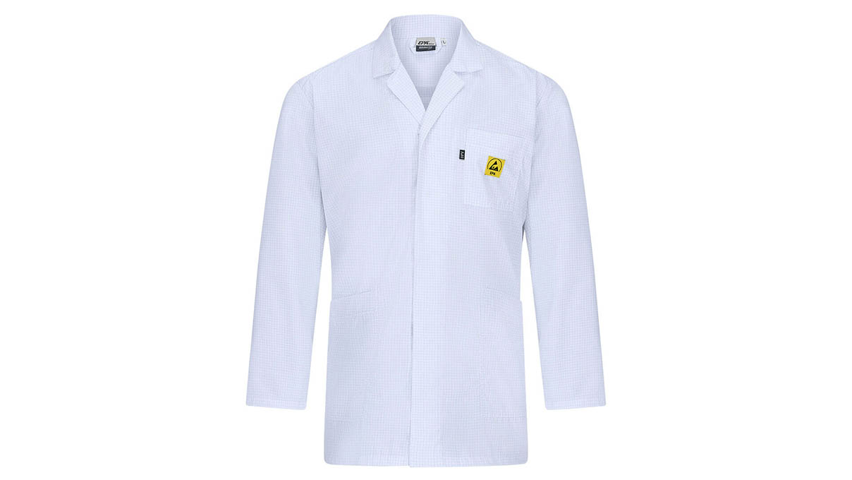 ESD-Arbeitsmantel Typ WL-185, Langarm, Kurzmantel, Größe S