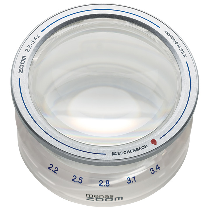 Eschenbach 14388 menasZoom, Aufsetzlupe, Vergrößerung 2,2x - 3,4x