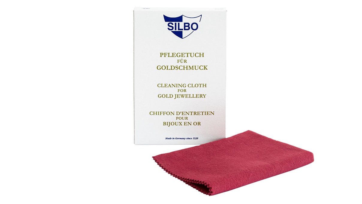 Silbo cleaning cloth for gold jewelry, cotton, 30 x 24 cm