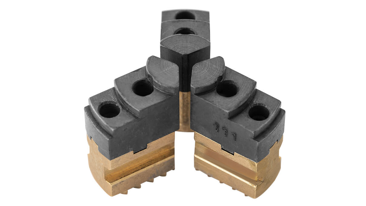 Set of 3 bits in hard steel numbered on brass support cutting, Ø 36 - 45 mm, internal clamping