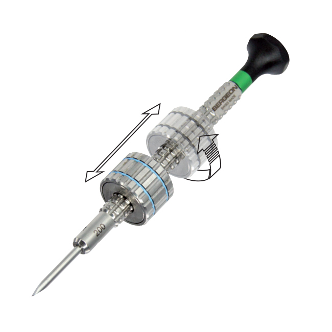 Bergeon 7965-100 screwdriver, blade Ø 1 mm, black, for torque cylinders