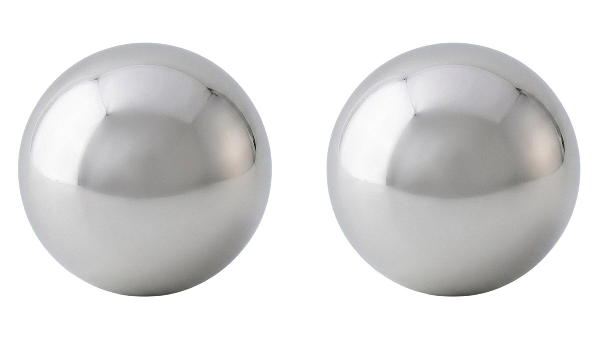 QPP Ohrstecker A3, Ball Ø 4 mm, Edelstahl weiß, 1 Paar