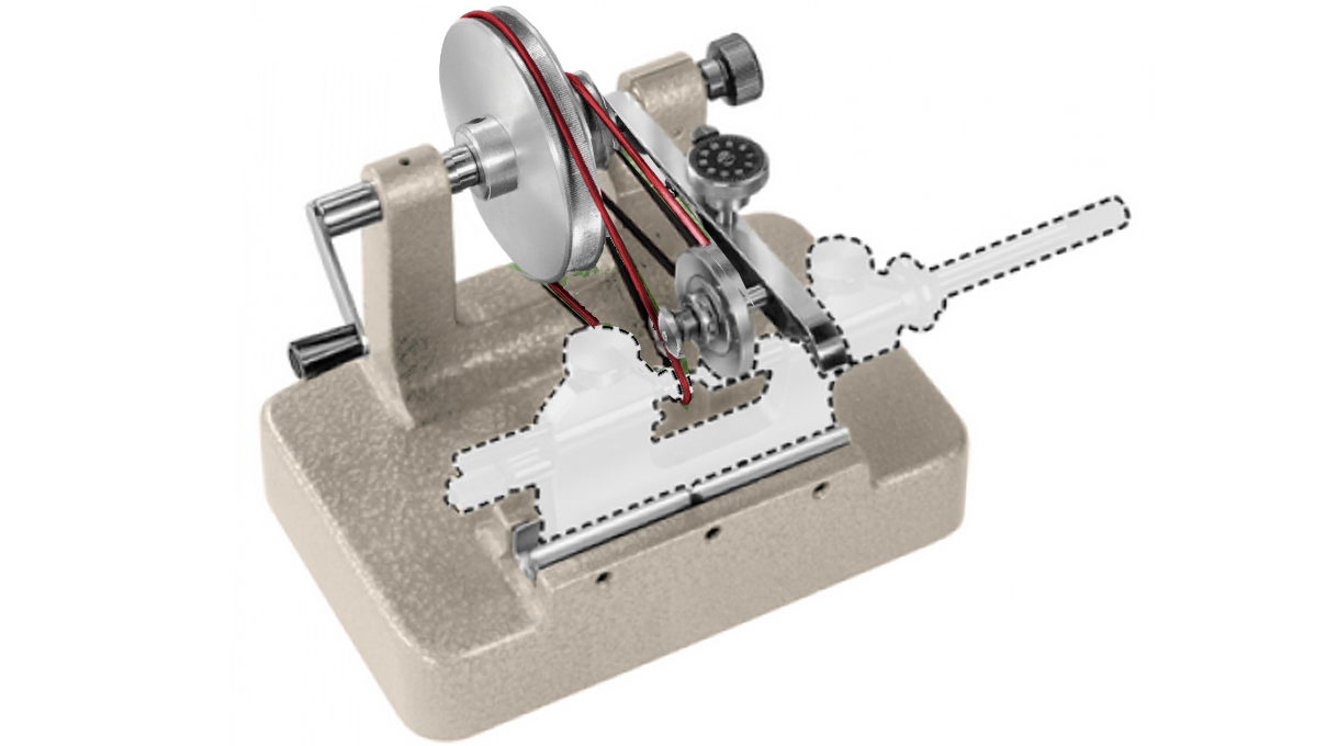 Bergeon 4106 Zapfenrollierstuhl-Sockel, mit Widia-Scheibe Ø 36 mm, Dicke 4 mm