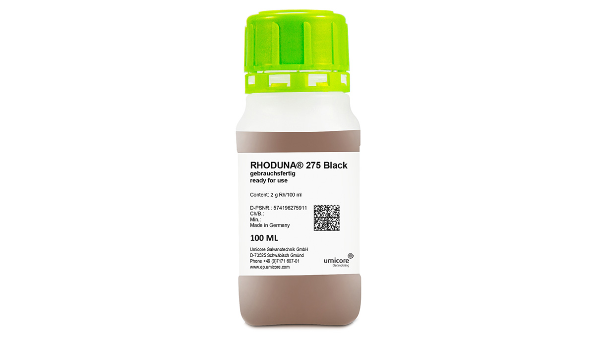 Rhoduna 275 Black, rhodium pen plating, 100 ml