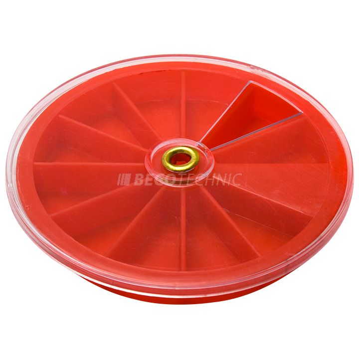 Soldeerblootje kunststof 11 vakken rood Ø ca. 80 mm