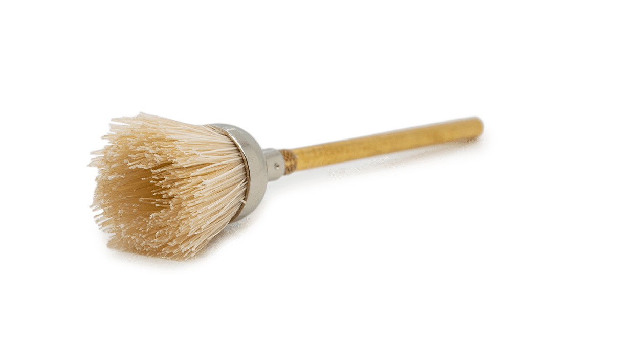 Cup shaped brush, Chungking bristles, white, Ø 9,7 mm, HP-shank