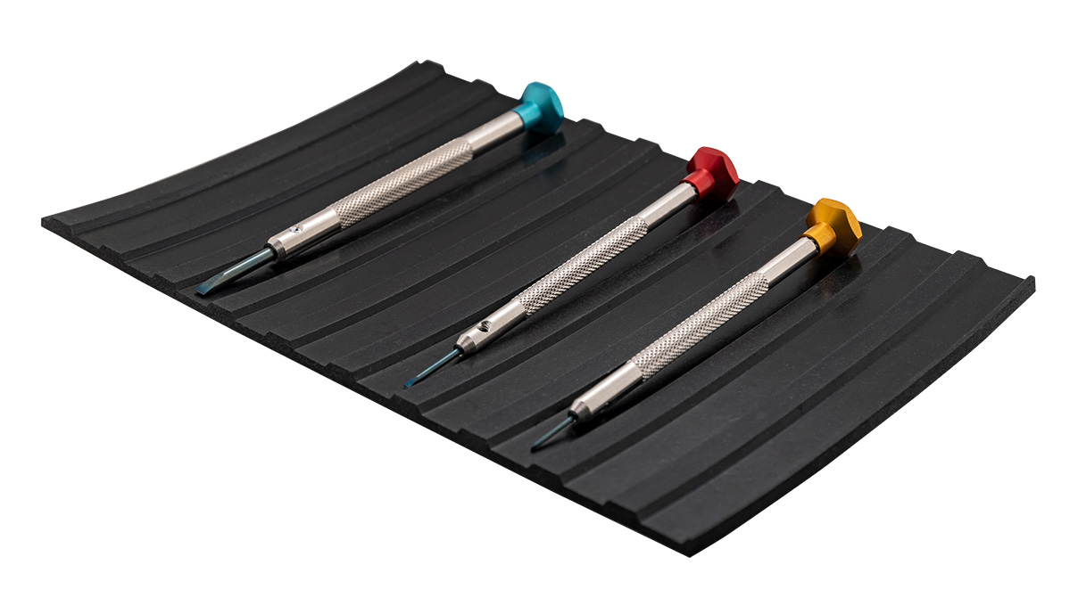 Gereedschapsmat, gegroefd, antislip, 100 x 150 x 3 mm