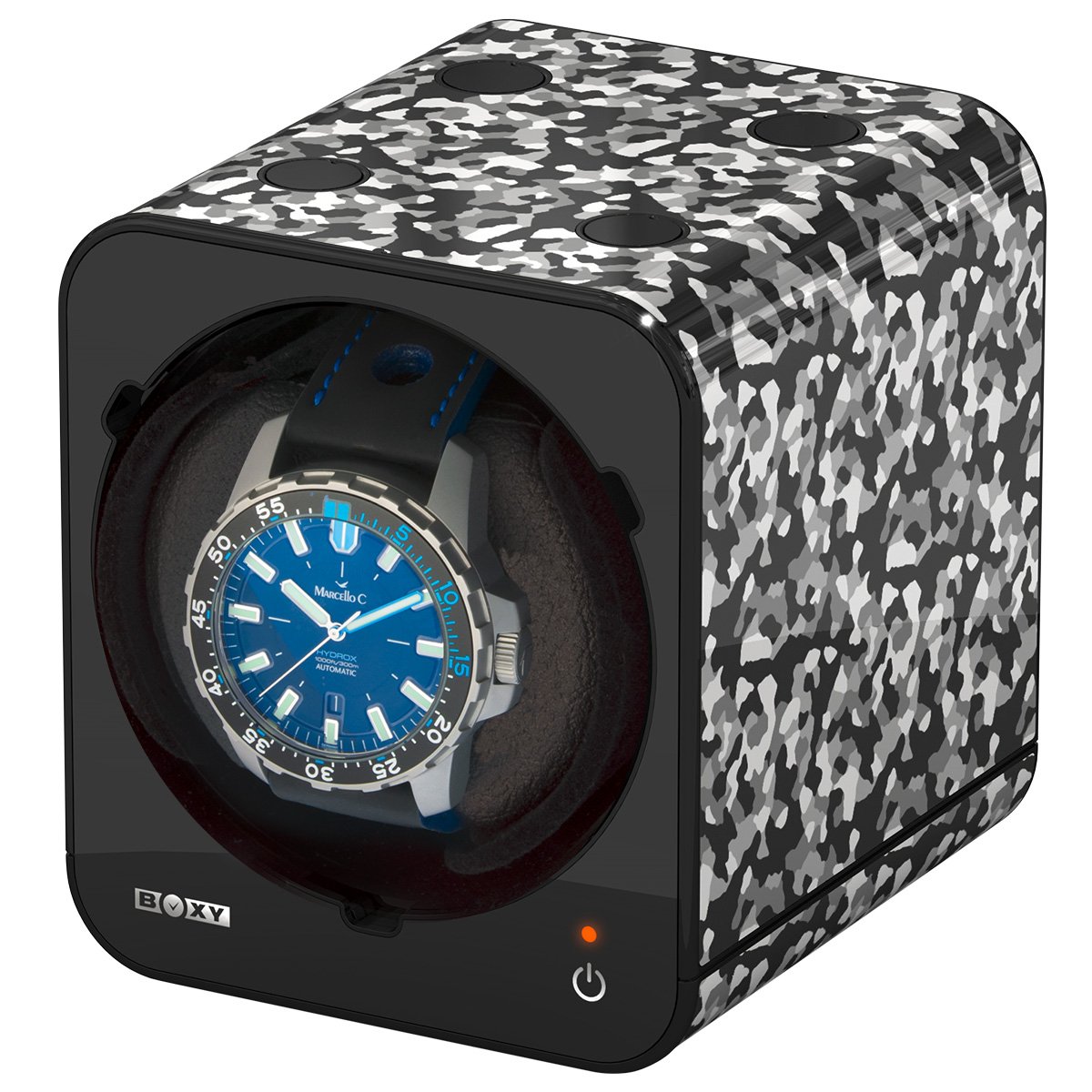 Boxy Fancy Brick horlogeopwinder, camouflage zwart/wit, zonder adapter