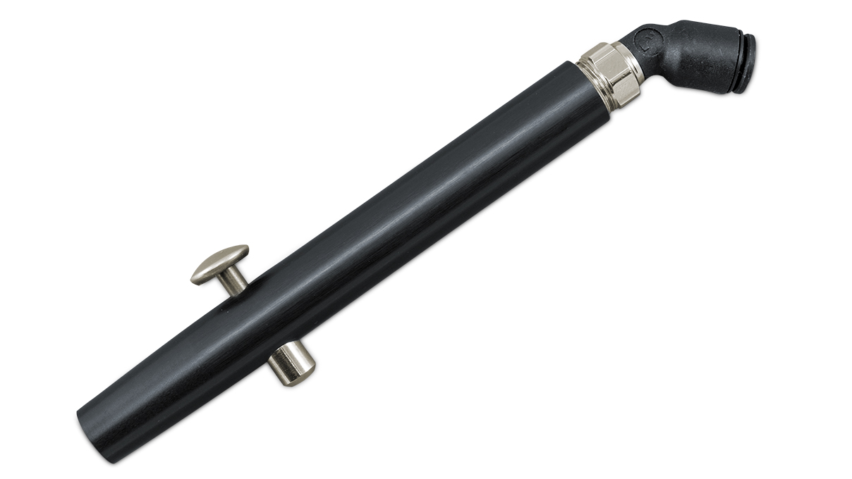 VOH Handpiece for vacuum, cranked 45°, connection Ø 6 mm, black, without hose