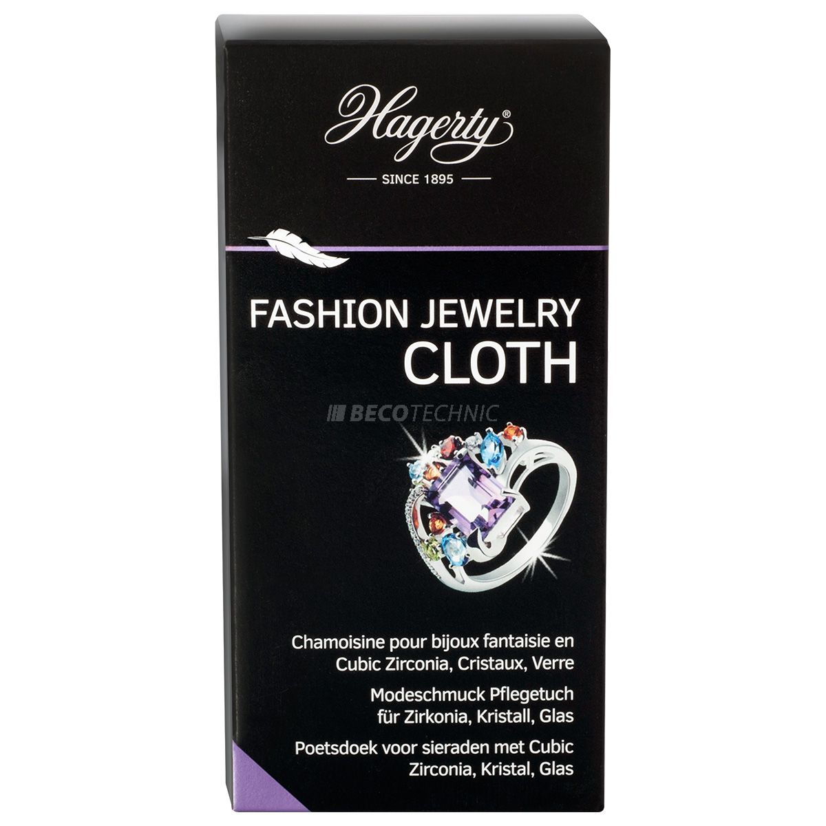 Hagerty Fashion Jewelry Cloth, Pflegetuch für Modeschmuck, 36 x 30 cm