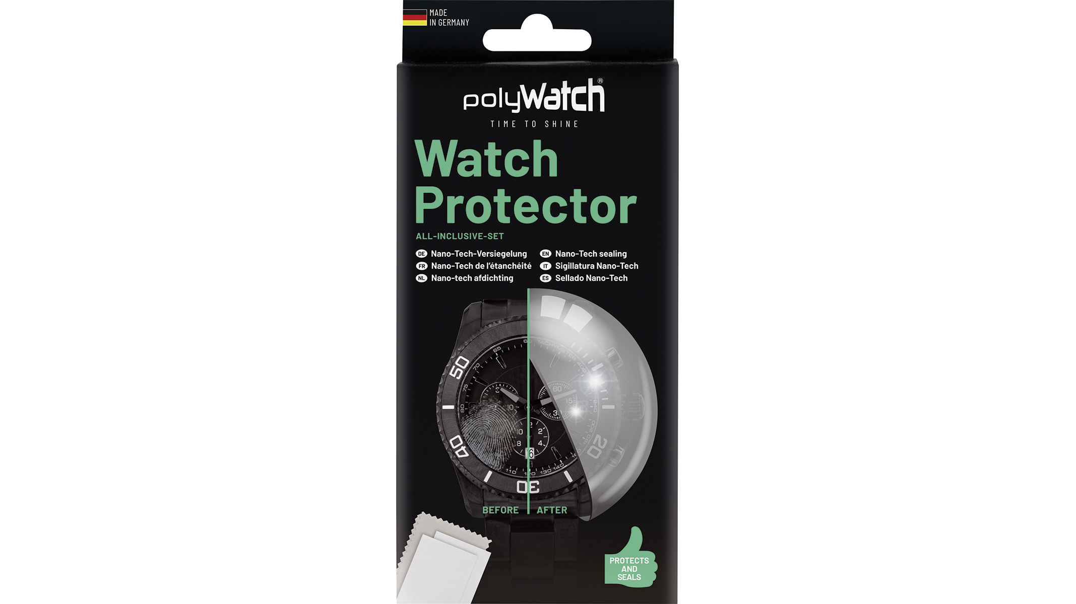 polyWatch Watch Protector, Versiegelung, Einzelverpackung