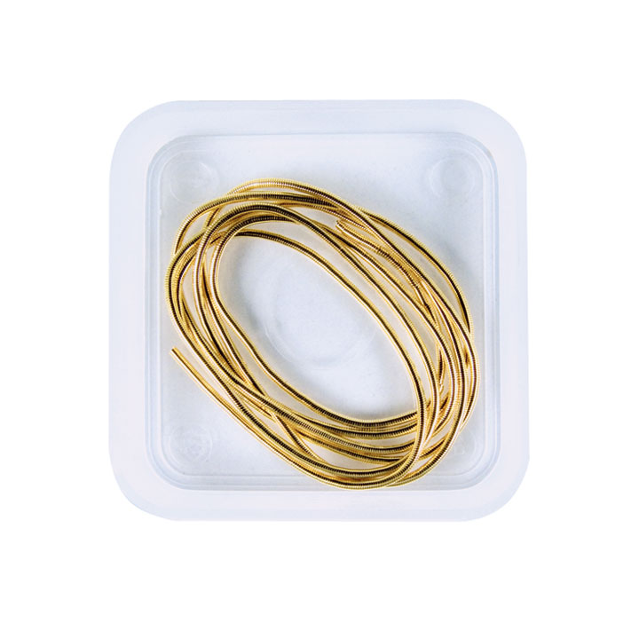 Spirale pour perles, Ø 1,2 mm, longueur 1 m, doré