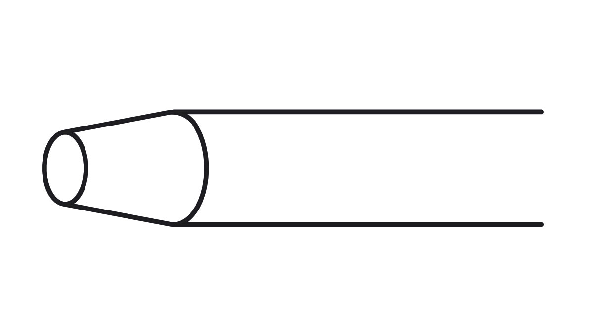 Bergeon 15285-026 Pons, flat,  Ø 3,3 mm, zilver staal
