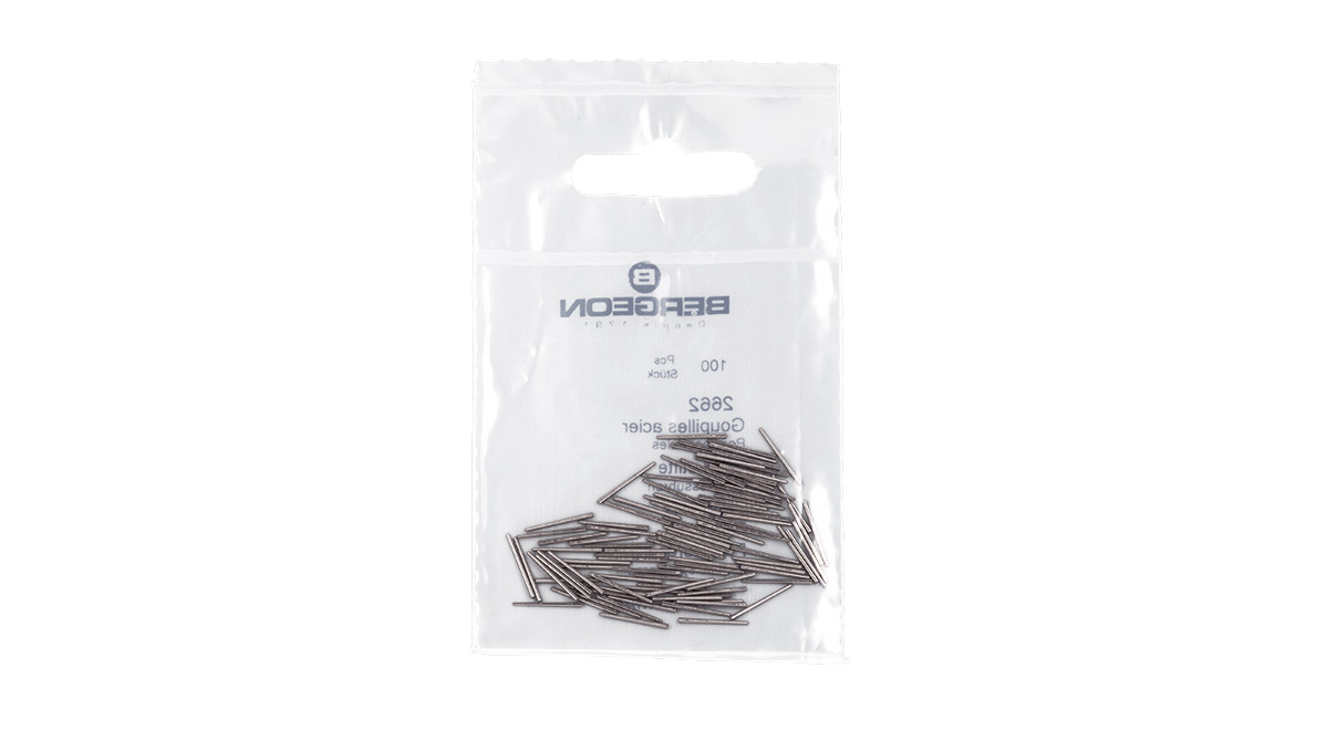 Bergeon 2662 DI 1.50 goupilles en acier pour pendules, 100 pièces