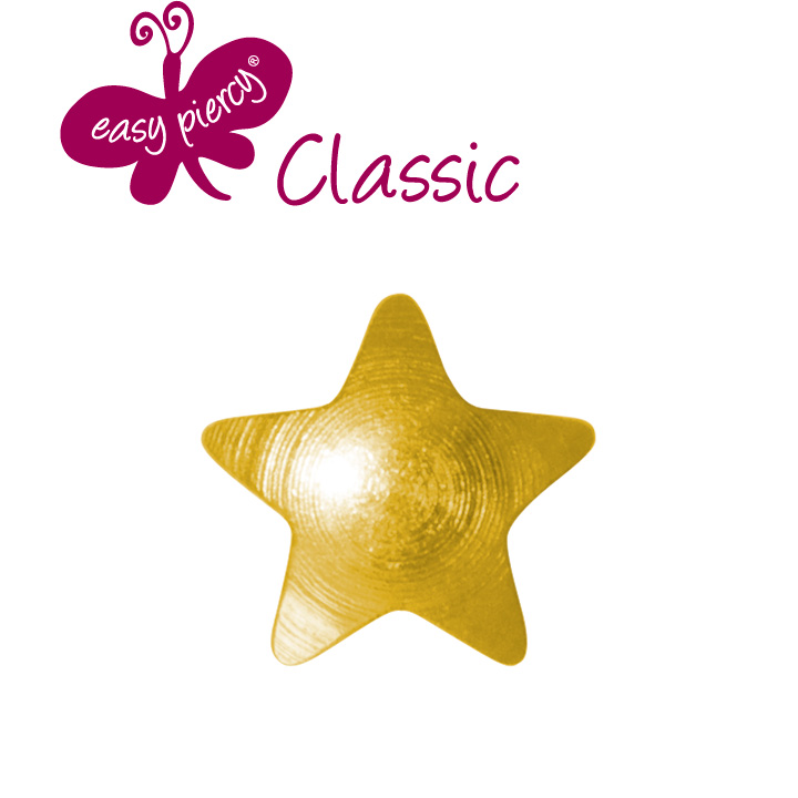 1 Paar Ohrstecker Easy Piercy Classic, vergoldet, Stern