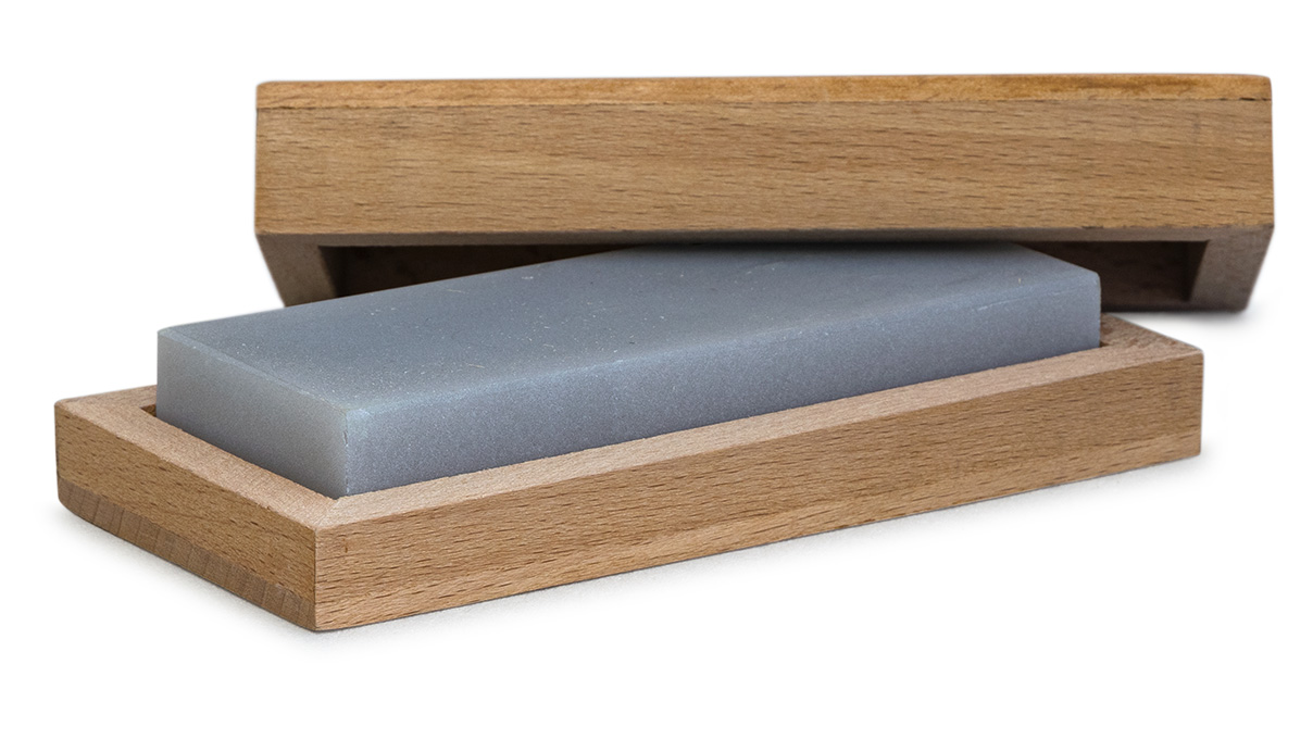 Arkansas Grinding stone, Square, 40 x 20 mm, 100 mm, With wooden box