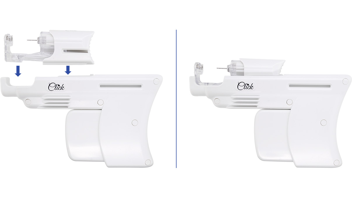 QPP Click Ear Piercing Instrument with Pull & Click Technology