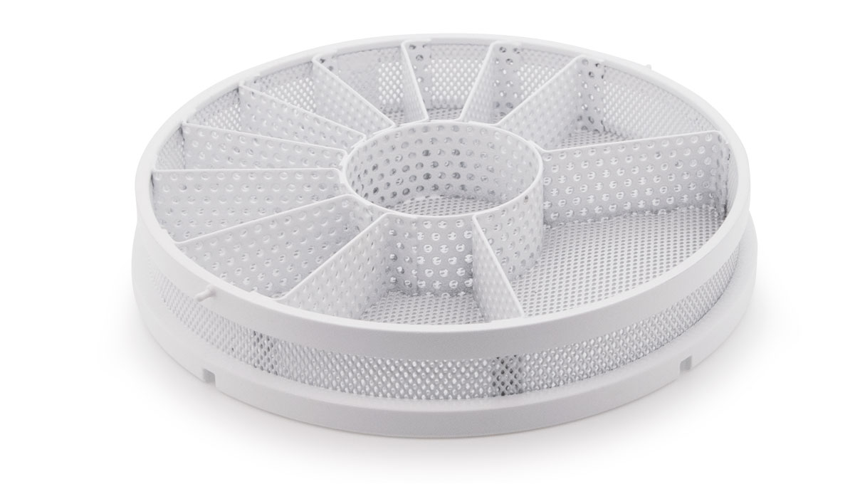 Elmasolvex Korb 11-teilig rund klein, RILSAN beschichtet, weiss, N° 1053830