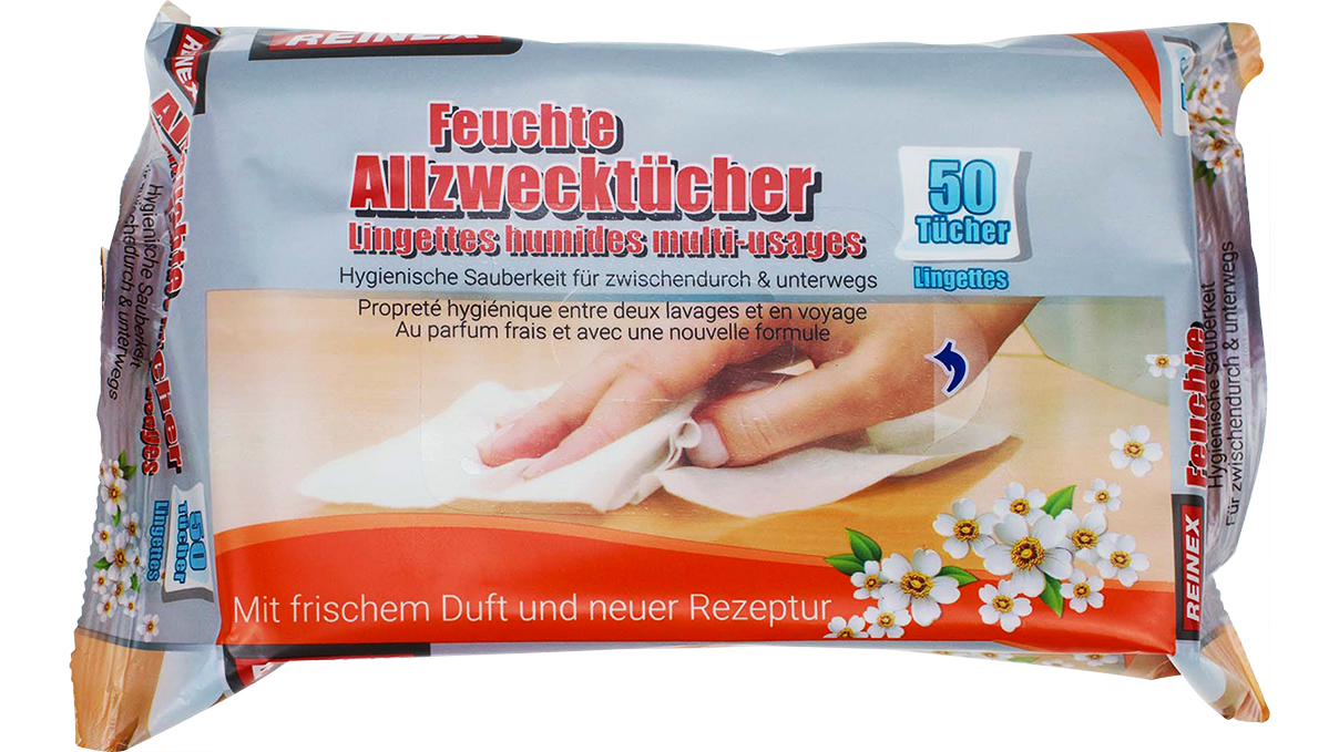 Reinex Feuchte Allzwecktücher, 100% Viskose