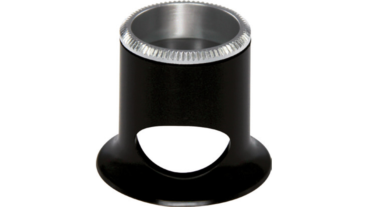 Bergeon 2611-TN-3 watchmaker's loupe with ventilation hole, plastic, black, magnification 3,3x Bergeon 2611-TN-3.5 watchmaker's loupe with ventilation hole, plastic, black, magnification 2,8x