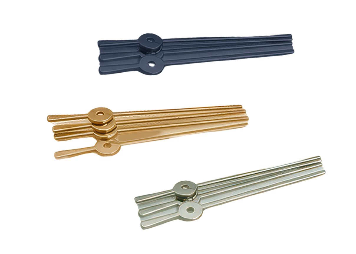 Assortiment 108 centrale secondewijzer (SC), Ø gaten 0,15/0,18/0,20/0,22/0,25/0,30 mm geel verguld,
nikkelkleurig, blauwzwart lengte 8 - 13,5 mm, 120 stuks,
