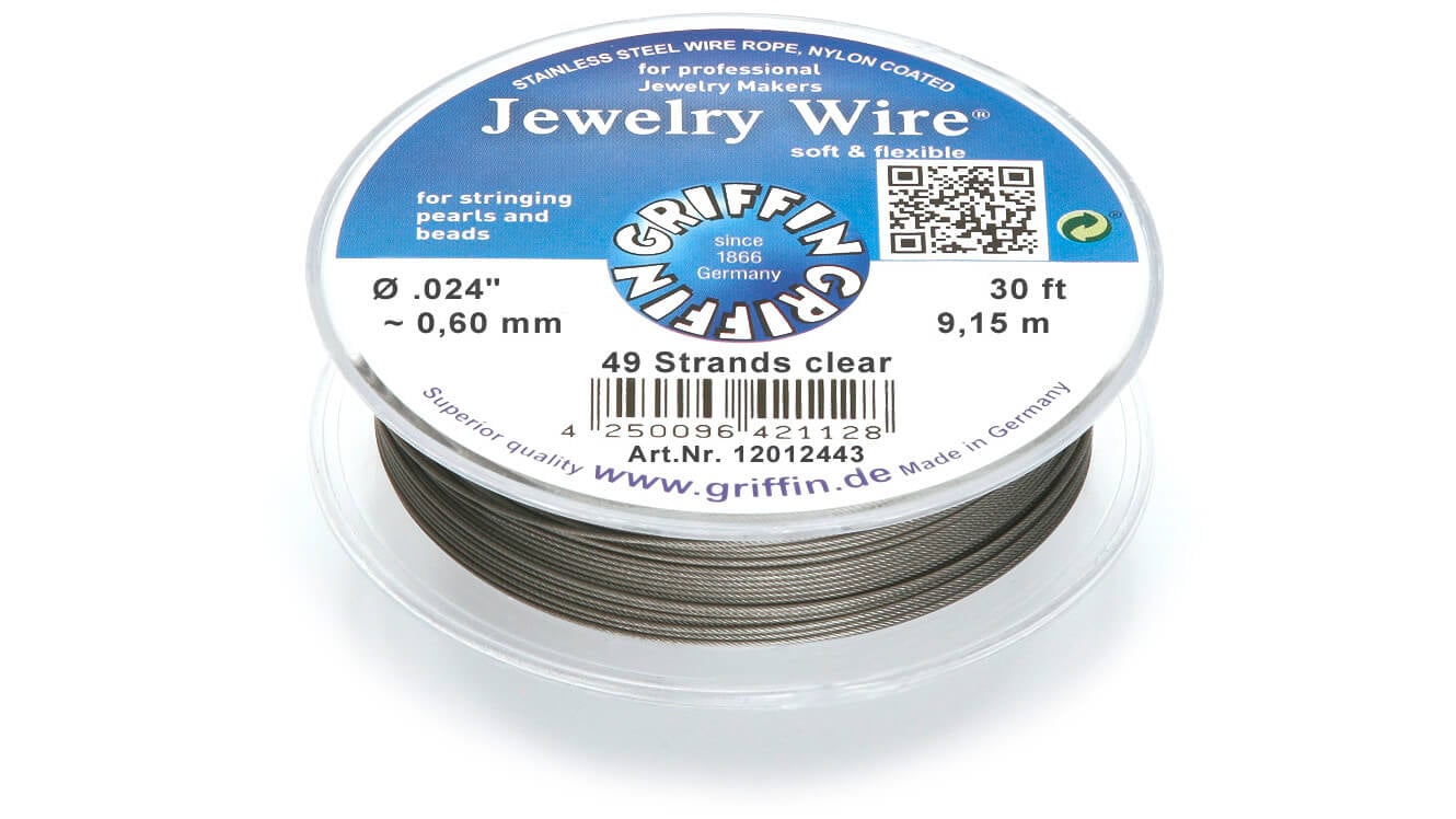 Griffin Jewelry Wire Schmuckdraht, Edelstahl, 9,15 m, Ø 0,6 mm