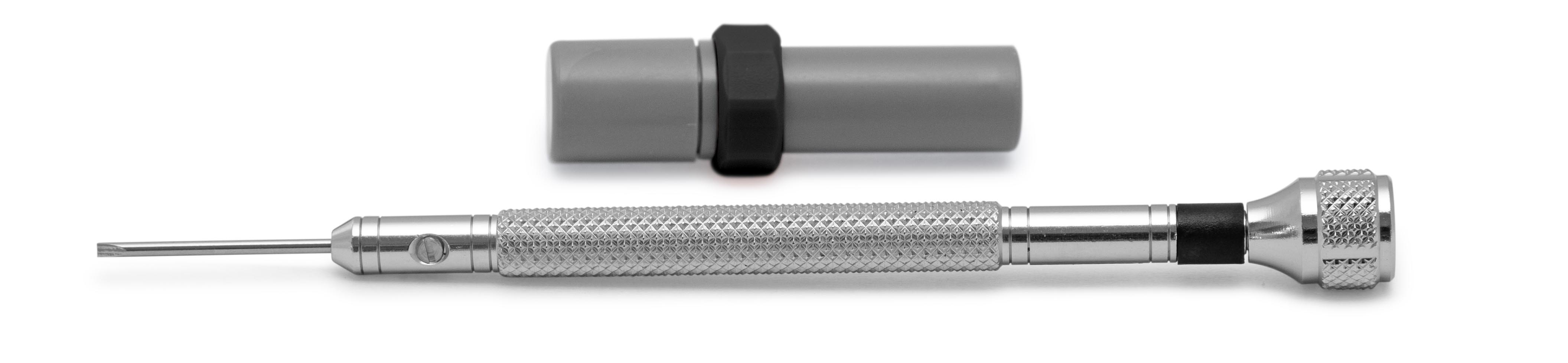 Bergeon 30080-E Schraubendreher, Klinge 1 mm, schwarz, mit Ersatzklingen