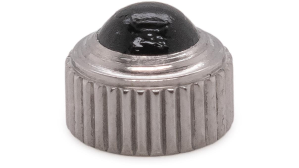 Waterproof crown, Japanese shape, Stainless steel, White, Head Ø 2,75 mm, Thread Ø 0,7 mm, with stone