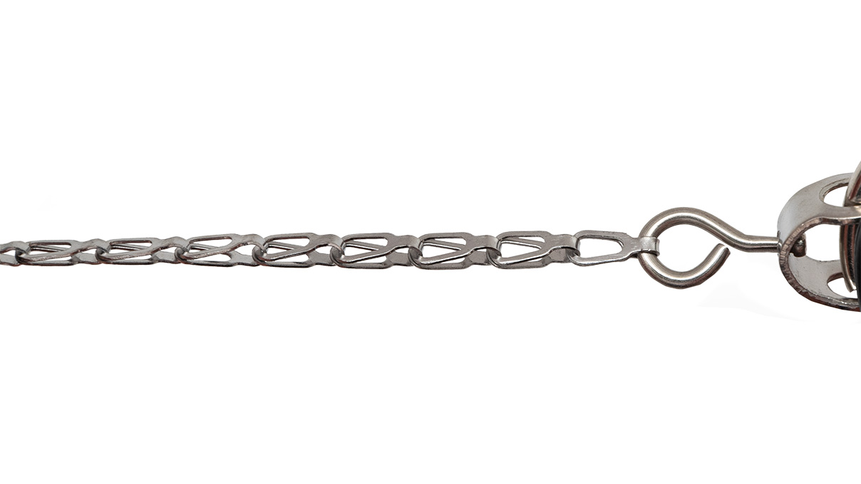 Zugschlüsselrolle, Ø 51 mm, Kette 62 cm, Stahl, verchromt