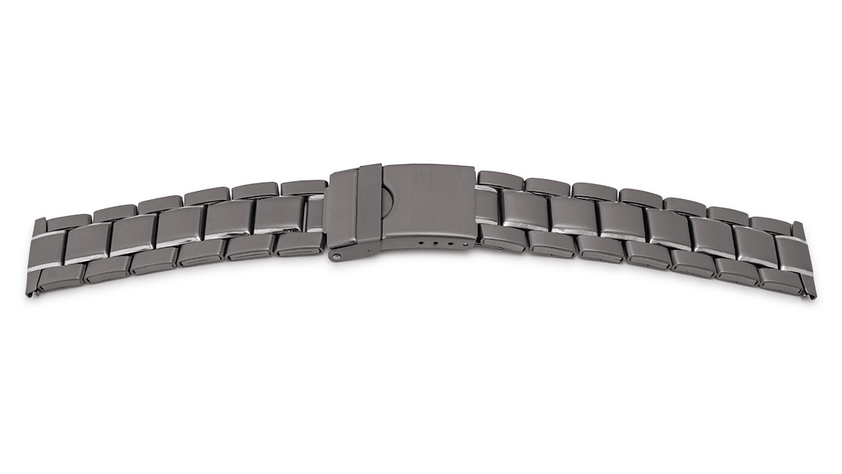 Metal bracelet, titanium, satin finish, lug width 18-20 mm
