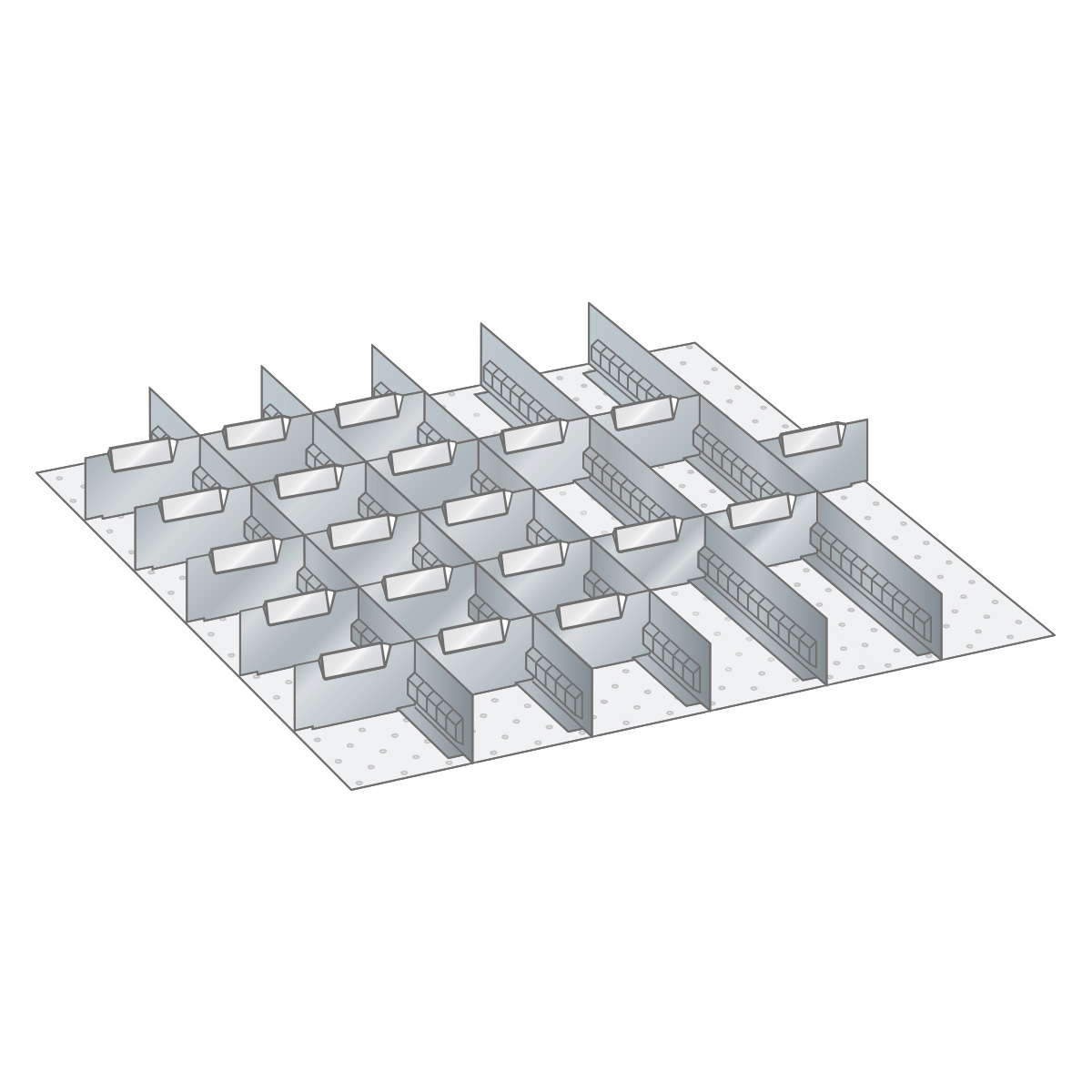 Lista Partition material for 36 x 36 E, 5 slotted partitions and 20 metal dividers for 50 mm front height