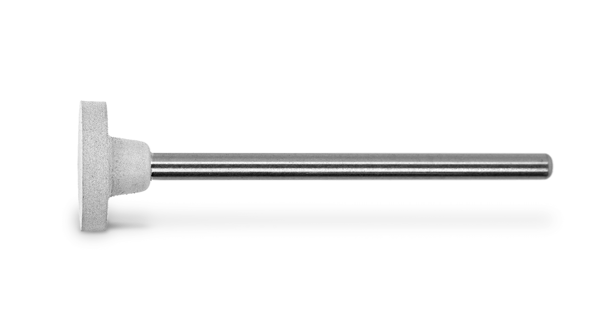 Polierer Universal, weiß, Rad, Ø 11 x 2 mm, weich, Korn grob, HP-Schaft