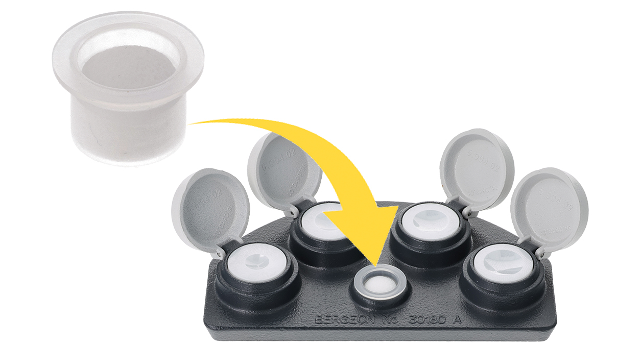 Bergeon 11582-10 Oil cup with absorbent foam for oil container 30180, Ø 10 mm, 10 pieces