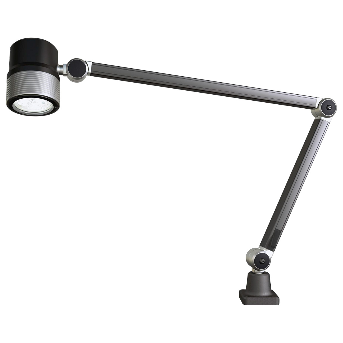 Waldmann Rocia.focus arm-mounted luminaire, black, 5000 K, beam angle 10°, 8 W