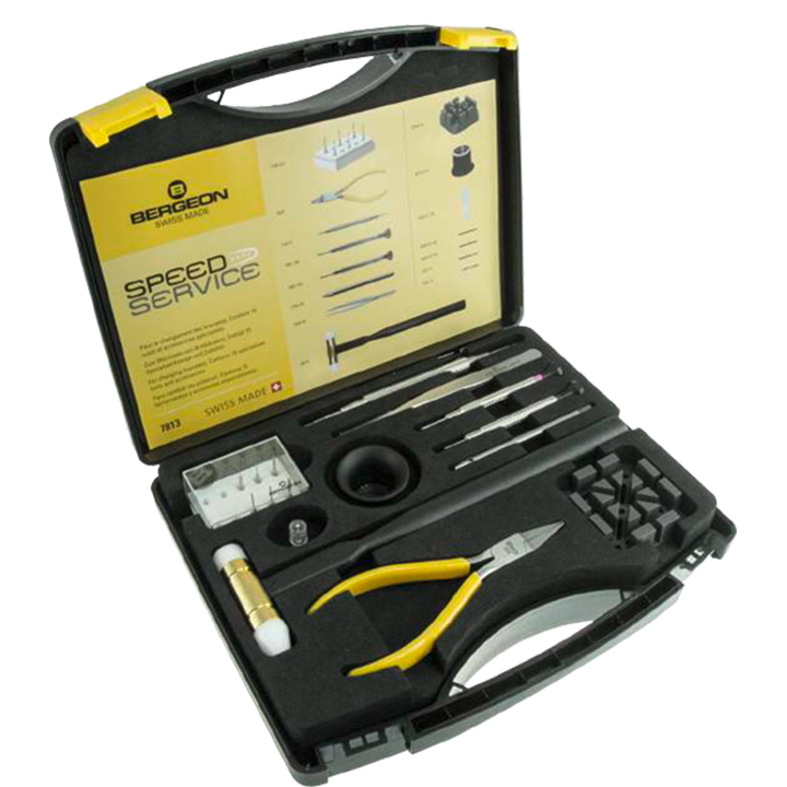 Bergeon 7813 Speed Service tool box, 15 pieces