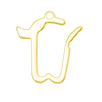 Hakenschnäpper, 1-reihig, 16 x 14 mm, Metall, vergoldet, poliert