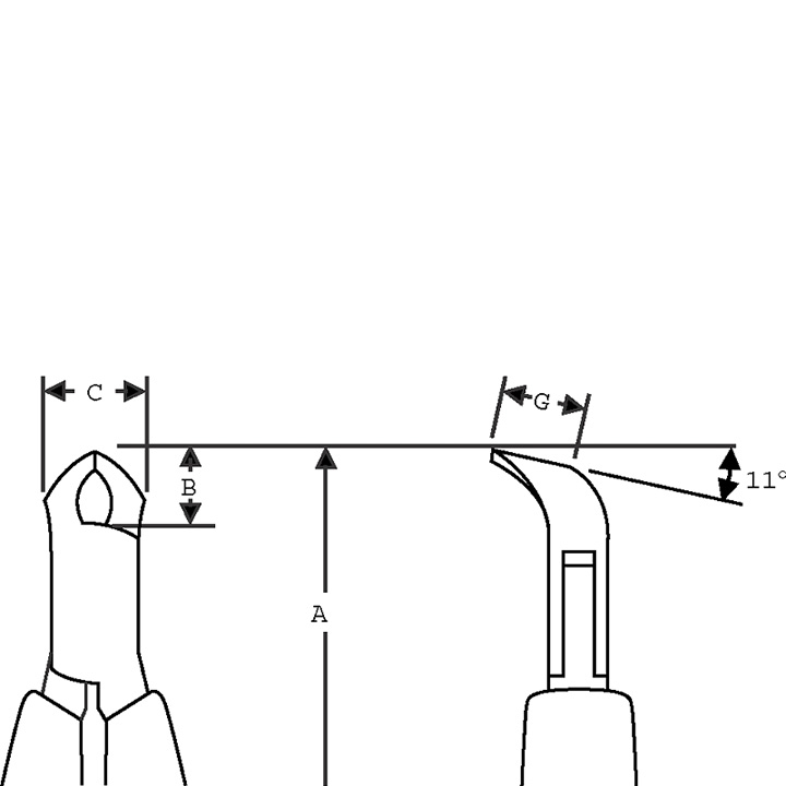 Lindstrom Drahtschneider, schräg, Länge 108 N° 7293
