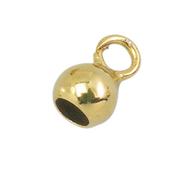 Fermoir de surbouchages avec Anneaux petit  doublé jaune Ø 7,0 mm
