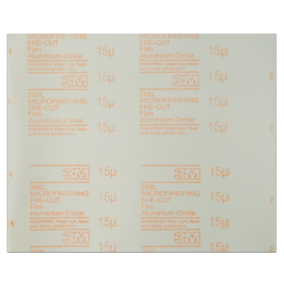 3M Lapidierfilm IMFF 268L, 230 x 280 mm, Korn 15 µm, transparent, selbstklebend