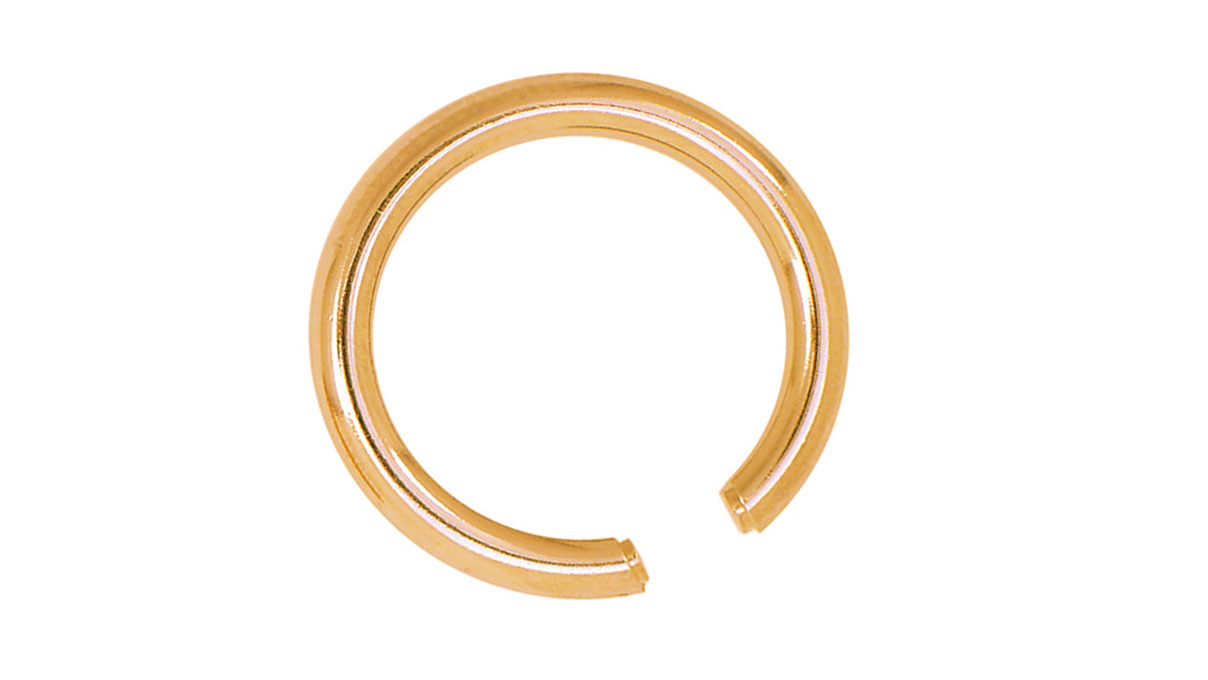 Bows round yellow gilt 13 mm