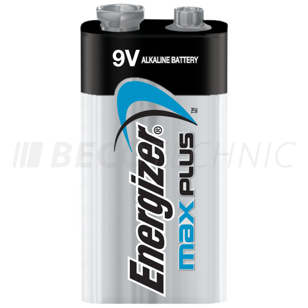 Energizer Max Plus 9 V blokbatterij, 6LR61, 522, GP1604A, 6LF22