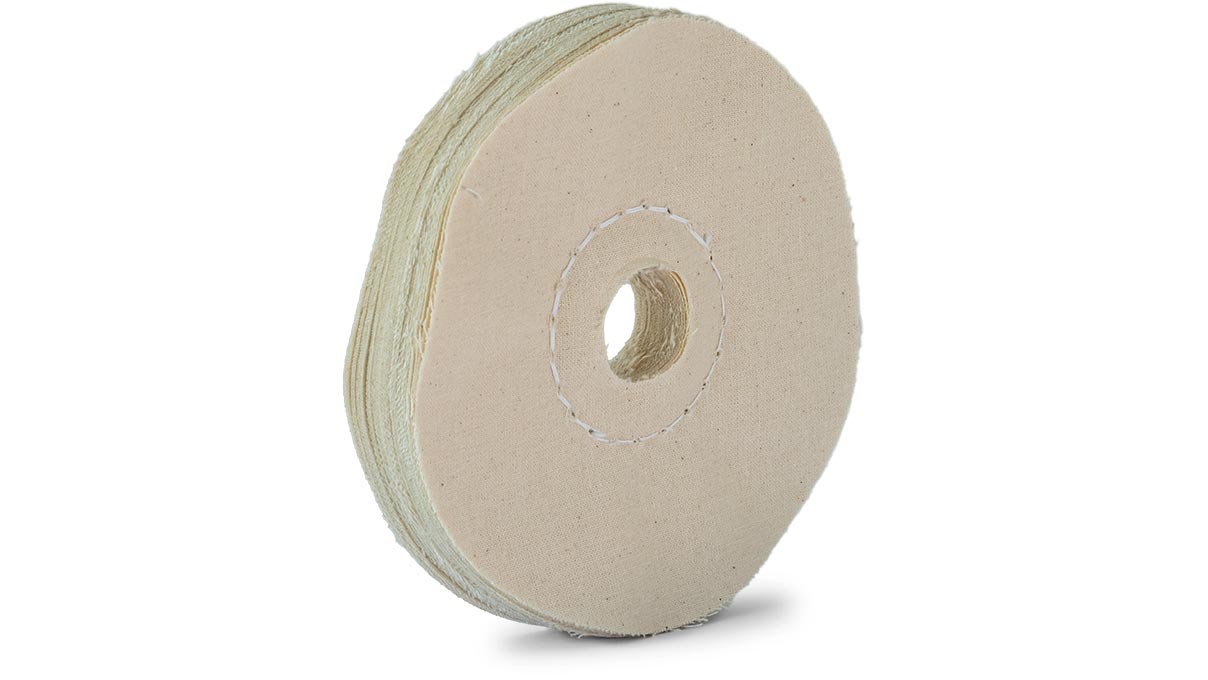 Polierscheibe, Baumwolle, Ø 125 x 12 mm, Bohrung 25 mm